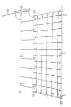 Дополнительная стойка к пристенному ДСК Pastel с сеткой для лазания, цв. белый в Верхней Салде - verhnyaya-salda.mebel24.online | фото