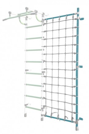 Дополнительная стойка к пристенному ДСК Pastel с сеткой для лазания, цв. бирюзовый в Верхней Салде - verhnyaya-salda.mebel24.online | фото