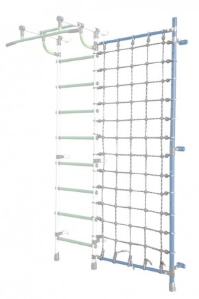 Дополнительная стойка к пристенному ДСК Pastel с сеткой для лазания, цв. голубой в Верхней Салде - verhnyaya-salda.mebel24.online | фото