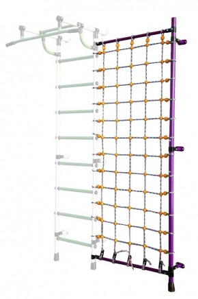 Дополнительная стойка к пристенному ДСК с сеткой для лазания, цв. фиолетовый в Верхней Салде - verhnyaya-salda.mebel24.online | фото