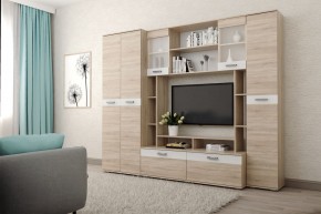 Гостиная Белла (Дуб Сонома/Белый глянец) в Верхней Салде - verhnyaya-salda.mebel24.online | фото 1