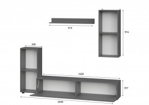 Гостиная МГС 10 (Графит) в Верхней Салде - verhnyaya-salda.mebel24.online | фото 2