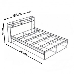 Камелия Кровать 1200, цвет дуб сонома, ШхГхВ 123,5х217х78,2 см., сп.м. 1200х2000 мм., без матраса, основание есть в Верхней Салде - verhnyaya-salda.mebel24.online | фото 5