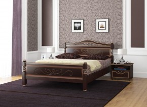 КАРИНА-5 Кровать из массива 1600 (Темный орех) в Верхней Салде - verhnyaya-salda.mebel24.online | фото