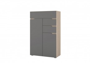 Комод АНТАЛИЯ (Сонома/Графит софт) в Верхней Салде - verhnyaya-salda.mebel24.online | фото