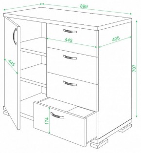 Комод Домино ТБ-4МН в Верхней Салде - verhnyaya-salda.mebel24.online | фото 2