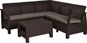 Комплект мебели угловой Корфу Релакс Сет (CORFU II RELAX SET) коричневый в Верхней Салде - verhnyaya-salda.mebel24.online | фото 2