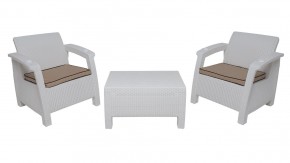 Комплект уличной мебели Yalta Premium Terrace Triple Set (Ялта) белый (+подушки под спину) в Верхней Салде - verhnyaya-salda.mebel24.online | фото 6