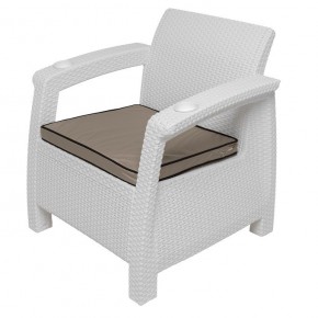 Комплект уличной мебели Yalta Premium Terrace Triple Set (Ялта) белый (+подушки под спину) в Верхней Салде - verhnyaya-salda.mebel24.online | фото 8