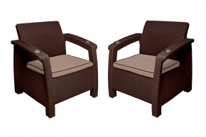Комплект уличной мебели Yalta Premium Terrace Triple Set (Ялта) шоколадный (+подушки под спину) в Верхней Салде - verhnyaya-salda.mebel24.online | фото 6