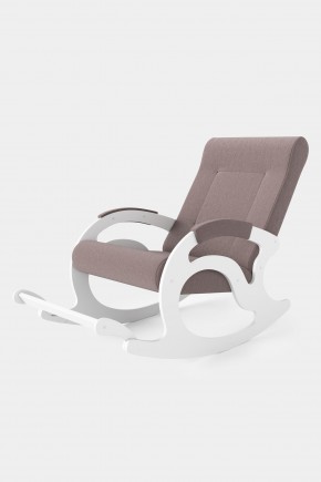 Кресло-качалка Тироль 12-Т-КМ (ткань/белые) КОФЕ С МОЛОКОМ в Верхней Салде - verhnyaya-salda.mebel24.online | фото 2