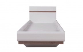 Кровать 90/TYP 90, LINATE ,цвет белый/сонома трюфель в Верхней Салде - verhnyaya-salda.mebel24.online | фото 3