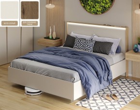 Кровать (Бело-серый U775 ST9/Дуб Галифакс Табак) 1600 в Верхней Салде - verhnyaya-salda.mebel24.online | фото