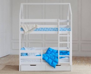 Кровать-домик двухъярусная 80*160 Белый в Верхней Салде - verhnyaya-salda.mebel24.online | фото 5