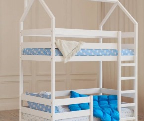 Кровать-домик двухъярусная 80*160 Белый в Верхней Салде - verhnyaya-salda.mebel24.online | фото 6