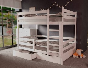 Кровать двухъярусная без крыши 80*190 Белый в Верхней Салде - verhnyaya-salda.mebel24.online | фото