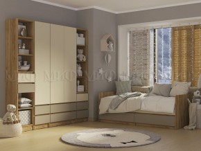 ЧЕЛСИ Color Кровать с ящиками 800 с настилом ЛДСП (Слоновая кость/Глиняный серый/Дуб крафт) в Верхней Салде - verhnyaya-salda.mebel24.online | фото 2