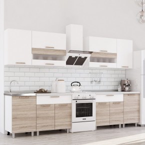 Кухня Айсбери 2.4 м (Белый/Дуб Сонома) в Верхней Салде - verhnyaya-salda.mebel24.online | фото