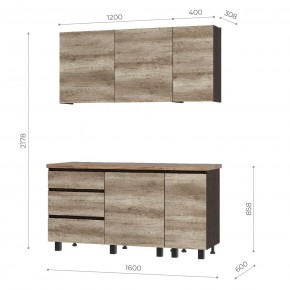 Кухня Энигма 1.6 м (венге/дуб каньон) в Верхней Салде - verhnyaya-salda.mebel24.online | фото 5