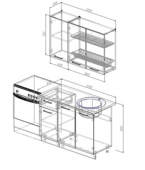 Кухонный гарнитур Бланка 1200 (Стол. 38мм) в Верхней Салде - verhnyaya-salda.mebel24.online | фото 2