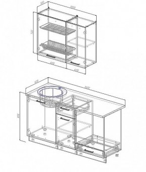 Кухонный гарнитур Жемчуг 1600 (Стол. 38мм) в Верхней Салде - verhnyaya-salda.mebel24.online | фото 2