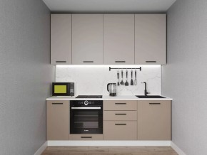 Кухонный гарнитур Каппучино 2200 h950 (Стол. 26мм) в Верхней Салде - verhnyaya-salda.mebel24.online | фото