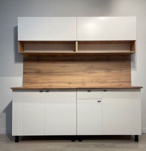 Кухонный гарнитур «Монако» 2.0 м Серия 2 МДФ с фрезеровкой (Дуб Золотой/Белый матовый) в Верхней Салде - verhnyaya-salda.mebel24.online | фото 2