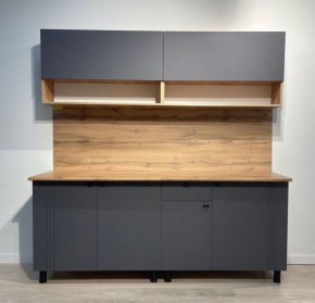 Кухонный гарнитур «Монако» 2.0 м Серия 2 МДФ с фрезеровкой (Дуб Золотой/Графит) в Верхней Салде - verhnyaya-salda.mebel24.online | фото 3