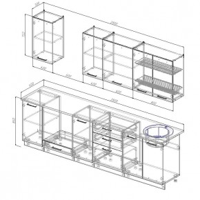 Кухонный гарнитур Пайн 2800 (Стол. 26мм) в Верхней Салде - verhnyaya-salda.mebel24.online | фото 2