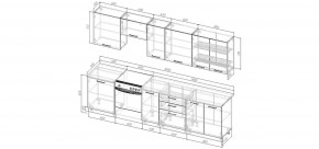 Кухонный гарнитур Санторини 3000 (Стол. 26мм) в Верхней Салде - verhnyaya-salda.mebel24.online | фото 2