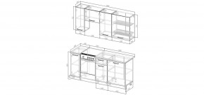 Кухонный гарнитур Смоки 1800 (Стол. 38мм) в Верхней Салде - verhnyaya-salda.mebel24.online | фото 2