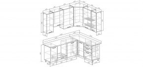 Кухонный гарнитур угловой Санторини 2200*1600 h950 (Стол. 38мм) в Верхней Салде - verhnyaya-salda.mebel24.online | фото 2