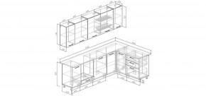 Кухонный гарнитур угловой Смоки 2600*1600 (Стол. 26мм) в Верхней Салде - verhnyaya-salda.mebel24.online | фото 2