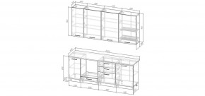 Кухонный гарнитур Умбра 2200 h950 (Стол. 38мм) в Верхней Салде - verhnyaya-salda.mebel24.online | фото 2