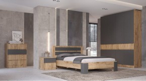 ЛЕНОРА Спальный гарнитур (модульный) графит в Верхней Салде - verhnyaya-salda.mebel24.online | фото