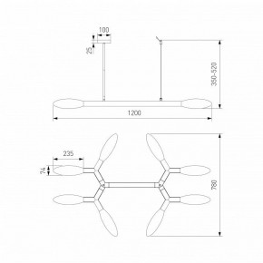 Люстра на штанге Eurosvet Covalent 30180 черный в Верхней Салде - verhnyaya-salda.mebel24.online | фото 3