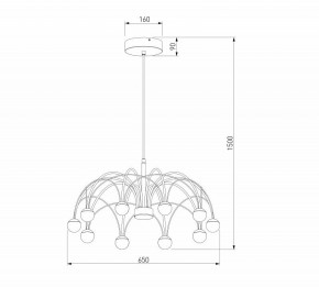 Люстра на штанге Eurosvet Ragno 90030/10 LED золото в Верхней Салде - verhnyaya-salda.mebel24.online | фото 5
