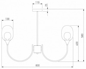Люстра на штанге Eurosvet Spritz 70217/8 латунь в Верхней Салде - verhnyaya-salda.mebel24.online | фото 5