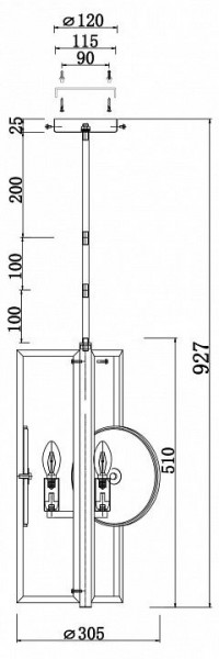 Люстра на штанге Maytoni Marmo MOD099PL-03G в Верхней Салде - verhnyaya-salda.mebel24.online | фото 4
