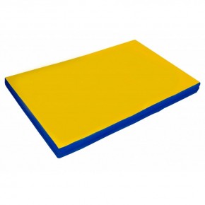 Мат гимнастический 2х1х0,05м цв. синий-желтый в Верхней Салде - verhnyaya-salda.mebel24.online | фото 1