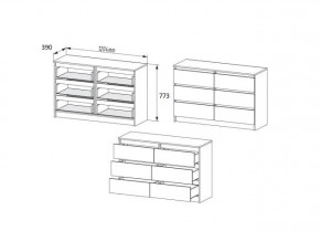 МОРИ МК1206 (МК1200.6) Комод 6 ящиков (белый) в Верхней Салде - verhnyaya-salda.mebel24.online | фото 2