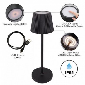 Настольная лампа декоративная Arte Lamp Fuyue A1616LT-1BK в Верхней Салде - verhnyaya-salda.mebel24.online | фото 3