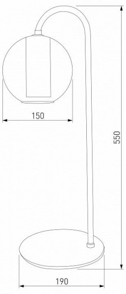 Настольная лампа декоративная Eurosvet Cobble 80508/1 дымчатый в Верхней Салде - verhnyaya-salda.mebel24.online | фото 2