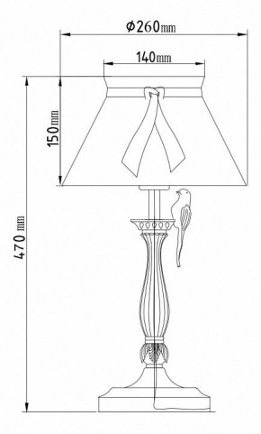 Настольная лампа декоративная Maytoni Bird ARM013-11-W в Верхней Салде - verhnyaya-salda.mebel24.online | фото 5