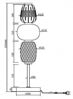 Настольная лампа декоративная Maytoni Pattern MOD267TL-L28CH3K в Верхней Салде - verhnyaya-salda.mebel24.online | фото 4