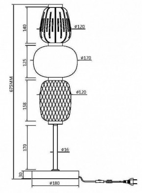 Настольная лампа декоративная Maytoni Pattern MOD267TL-L28G3K в Верхней Салде - verhnyaya-salda.mebel24.online | фото 5