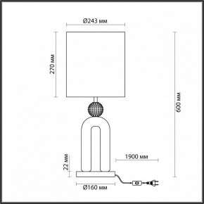 Настольная лампа декоративная Odeon Light Bagel 5410/1T в Верхней Салде - verhnyaya-salda.mebel24.online | фото 4
