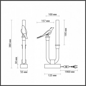 Настольная лампа декоративная Odeon Light Lark 5431/2TL в Верхней Салде - verhnyaya-salda.mebel24.online | фото 4