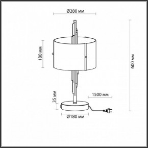 Настольная лампа декоративная Odeon Light Margaret 5415/2T в Верхней Салде - verhnyaya-salda.mebel24.online | фото 4