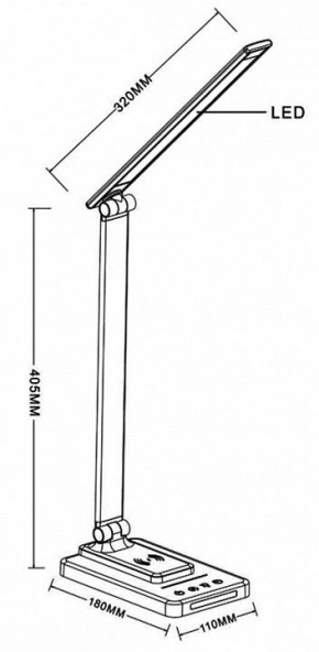 Настольная лампа офисная Arte Lamp William A5122LT-1WH в Верхней Салде - verhnyaya-salda.mebel24.online | фото 3